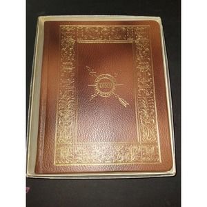 Vintage How America Eats Clementine Paddleford 1960 Leather Bound Cookbook